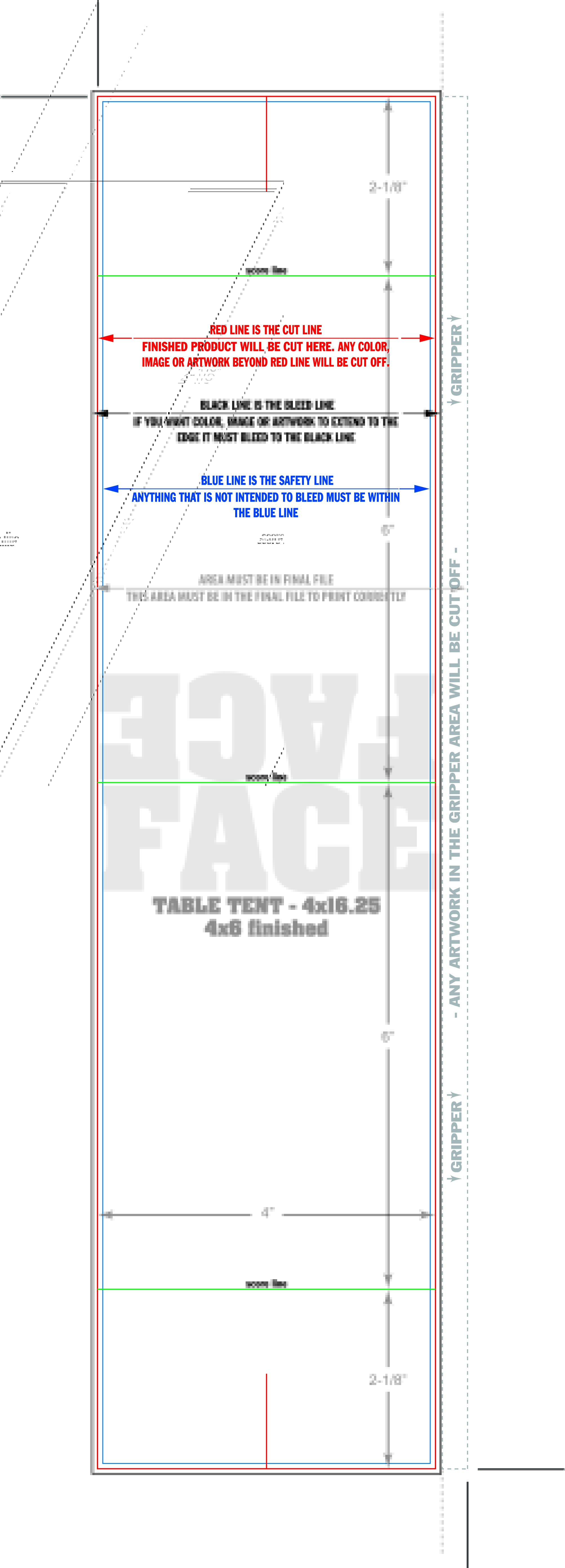 4x6 table tent template