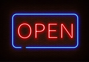 We Are Open…