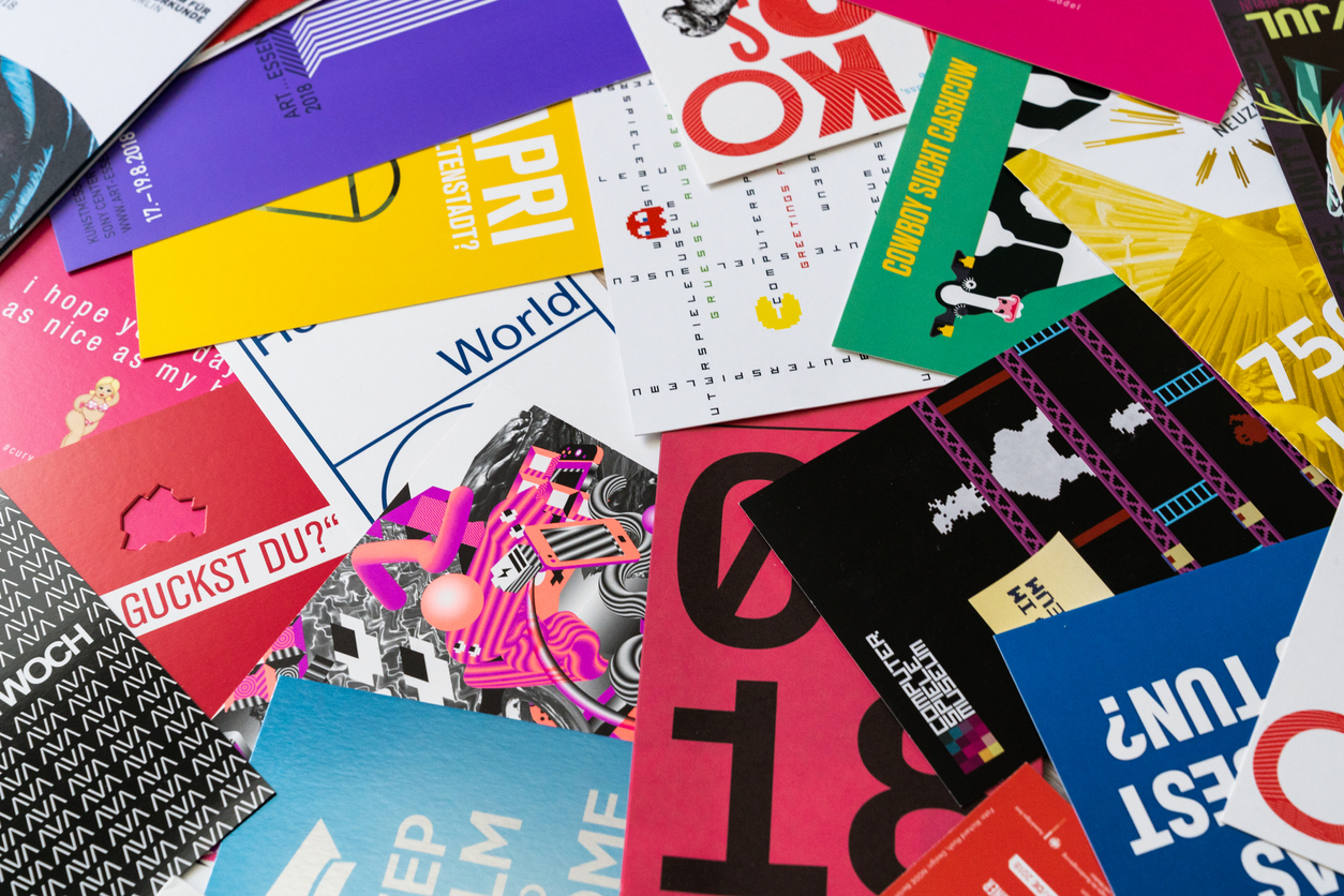 colorful postcards