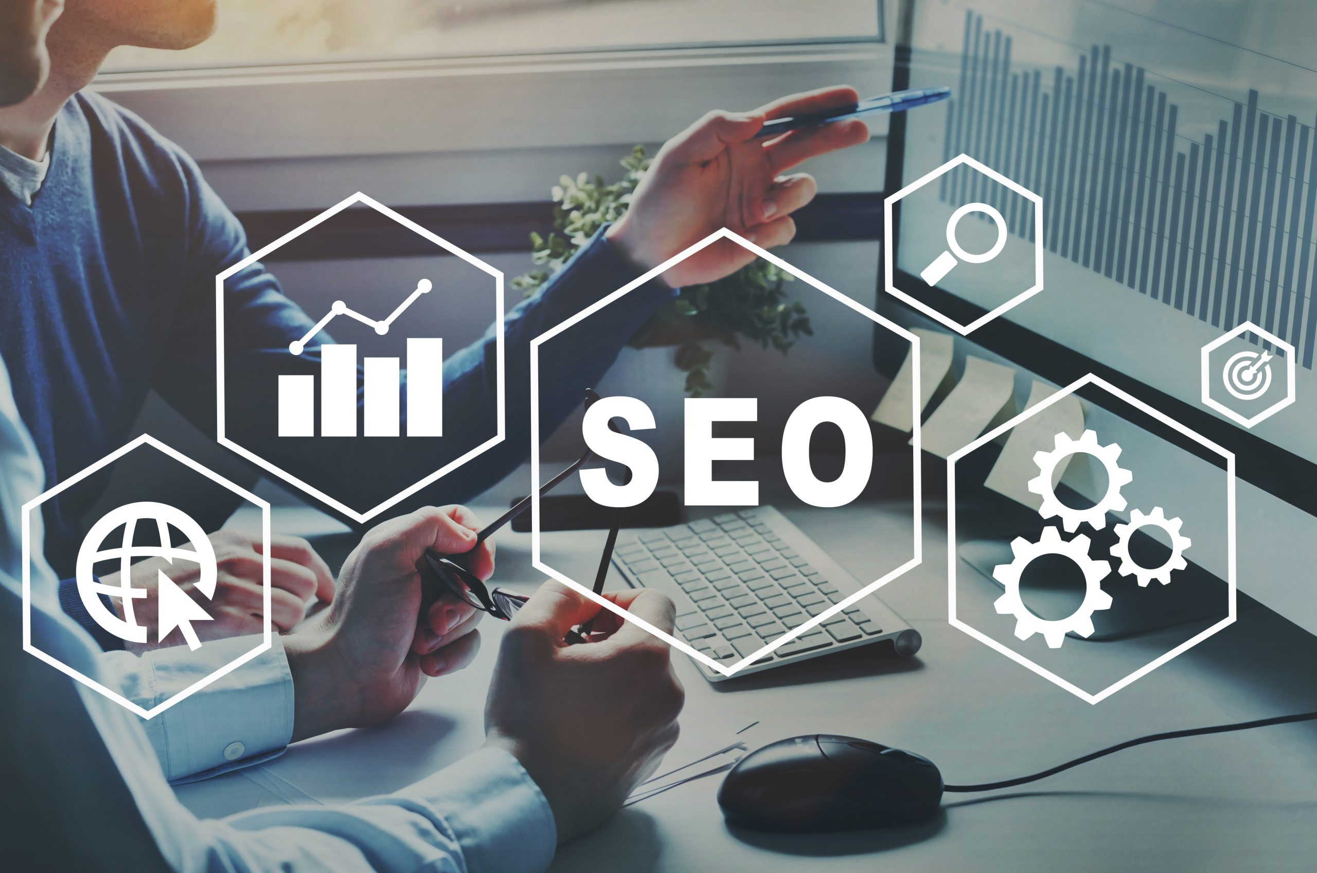 SEO Search Engine Optimization concept, ranking traffic on websi