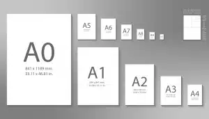 A3 and A4 - comparison chart