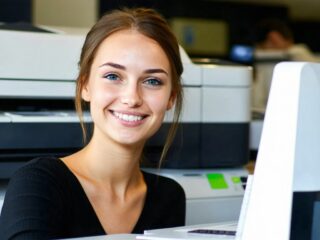 Customer service team Cassie at Catdi Houston printing center