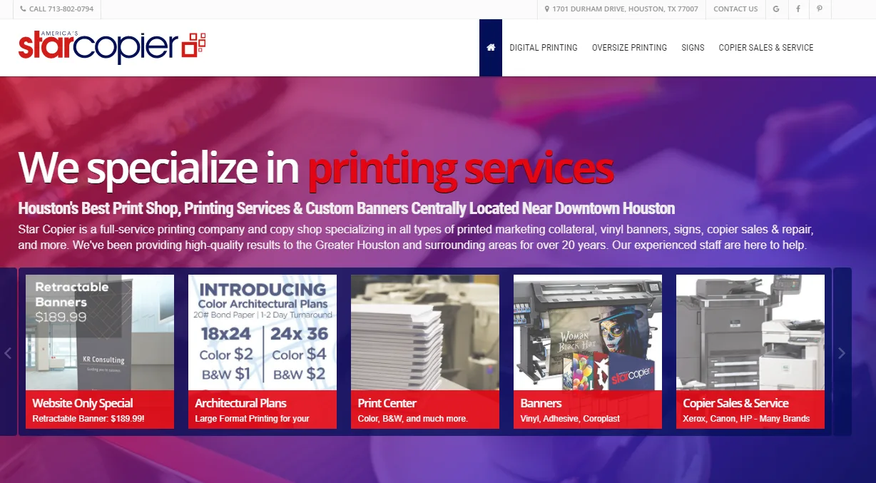 America's Star Copier printing services in Houston, TX