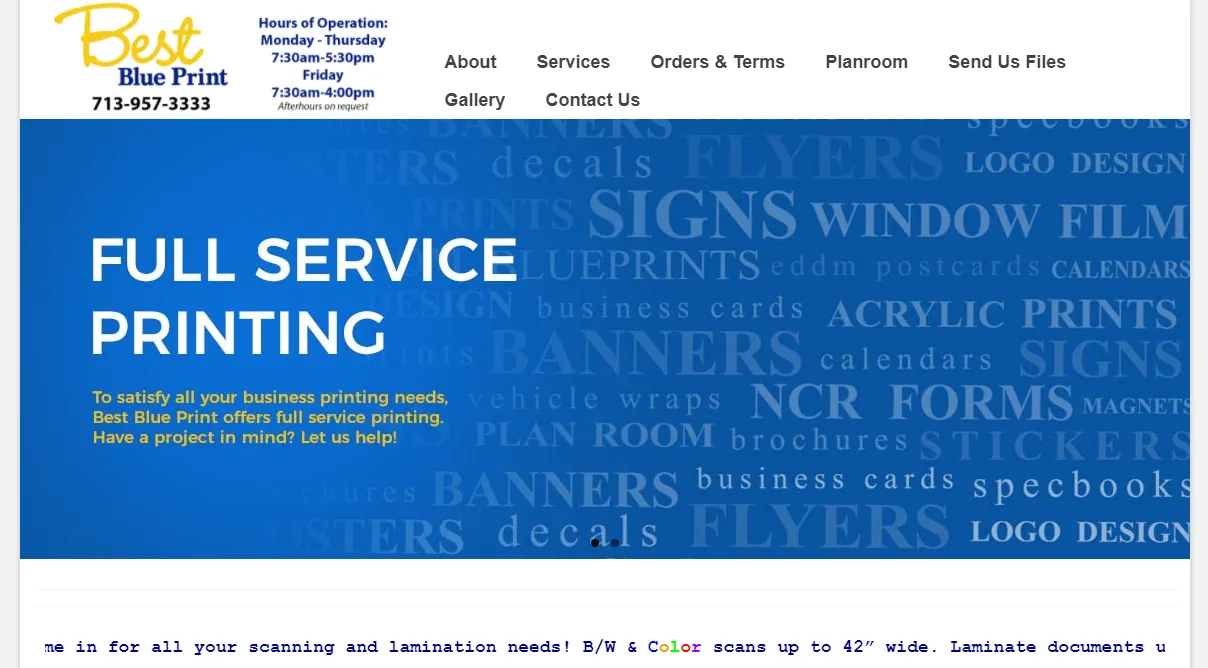 Best Blue Print printing services in Houston, TX